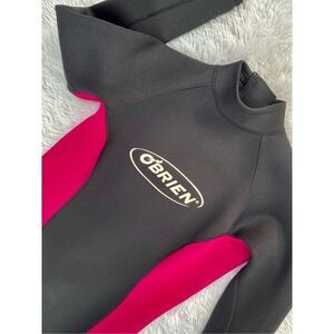 O’Brien SZ 12 Black Pink Neoprene Full Length Ultra Stretch Wetsuit Scub…
